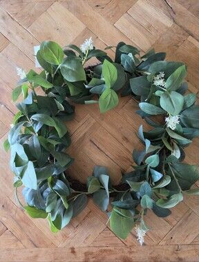 Hearth & Hand Artificial Wreath Tag - White and Gold Accents